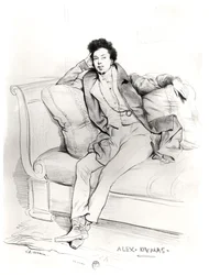 Alexandre Dumas Padre (1803-70) inciso da Charles Etienne Pierre Motte (1785-1836)